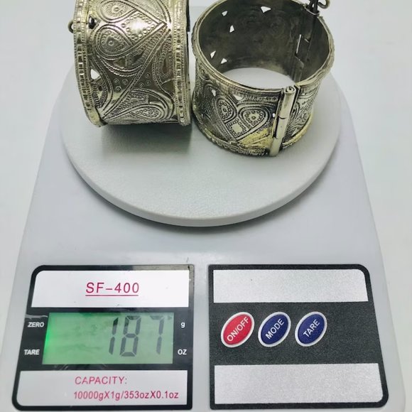 Single Vintage Afghan Cuff Bracelet, Tribal Cuff, Boho Cuff, Boho Jewelry - Picture 11 of 12